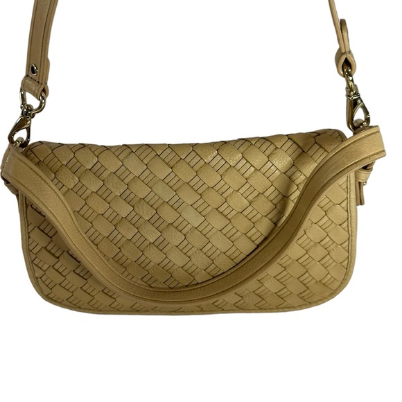 Vintage COLE HAAN beige leather woven shoulder bag crossbody - Picture 13 of 13